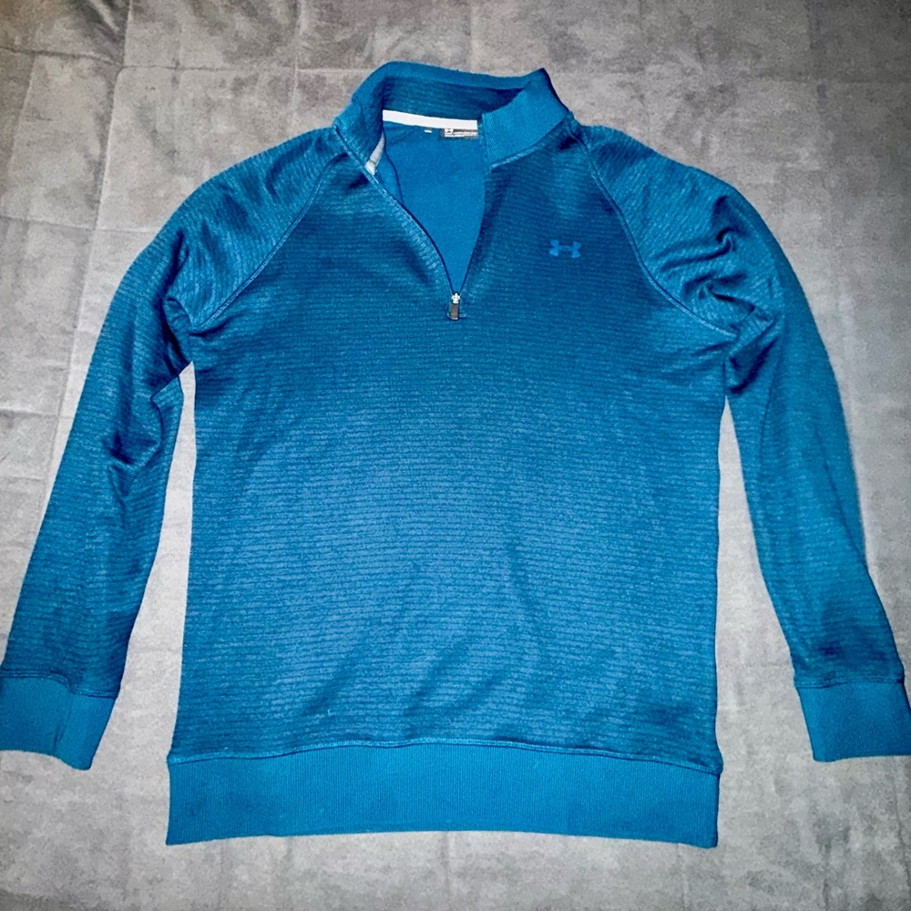 Under Armour Men's Teal Half Zip-Up Sweater Size Large - Picture 1 of 8